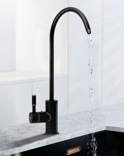 出水龍頭-小彎[SUS304/黑色烤漆/8088認證]